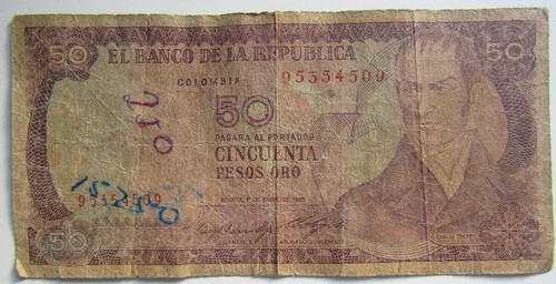 Colombia pesos oro 1985 - pesos,
