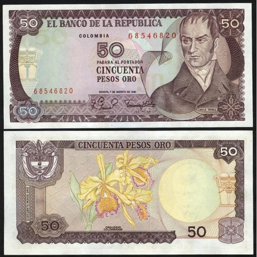 Colombia pesos oro 1981 - 50,