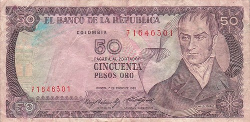 Colombia pesos oro 1 1985 - pesos, 1.1.1985