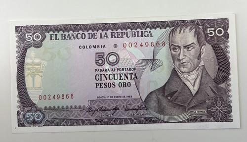 Pesos oro colombia - pesos, enero