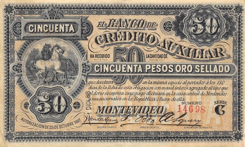 Banconota uruguay pesos - banconota, 50