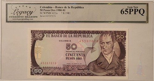 Banconota colombia 1980 50 - 1980-81,