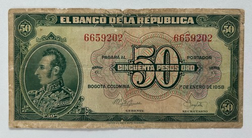 Banconota colombia pesos - colombia,