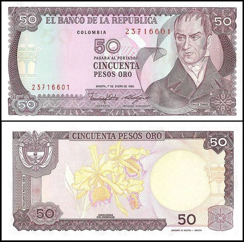 Colombia pesos oro 1986 - 50,