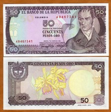 Colombia, 50 Pesos Oro, 1986