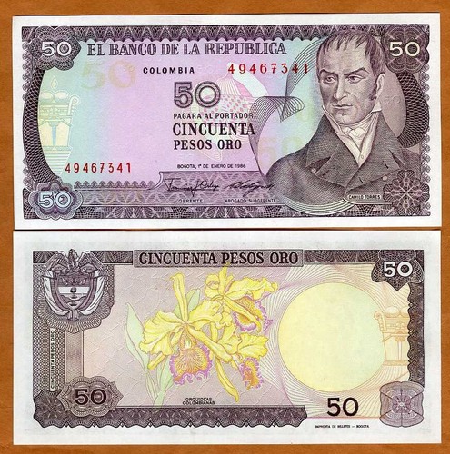 Colombia pesos oro 1986 - colombia,, oro,