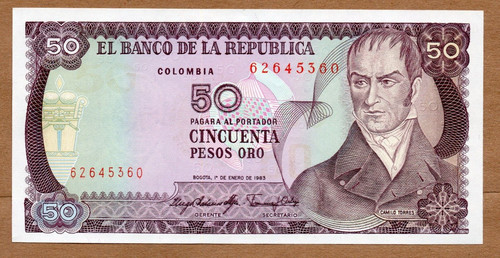 Colombia pesos oro - -, 50