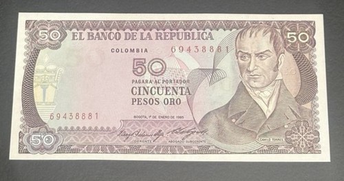 Billete colombia pesos - billete,