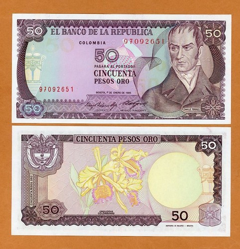 Colombia pesos oro 1985 - colombia,, 50