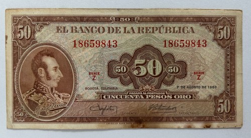 Banconota colombia pesos - banconota,