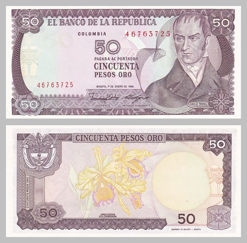 Colombia 50 pesos - /,