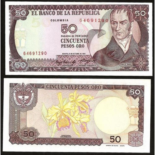 Colombia pesos oro 1984 - oro,