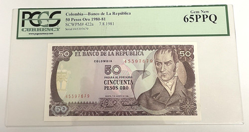 1981 pesos oro colombia - 1981,