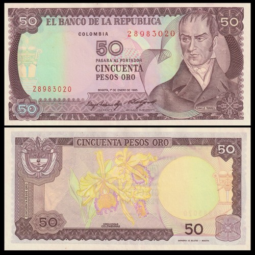 Colombia 50 pesos oro - colombia,