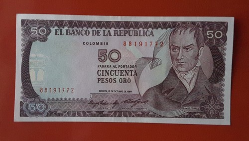 Banconota pesos oro 1984 - pesos,