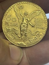Moneda 50 Pesos De Oro 22 K