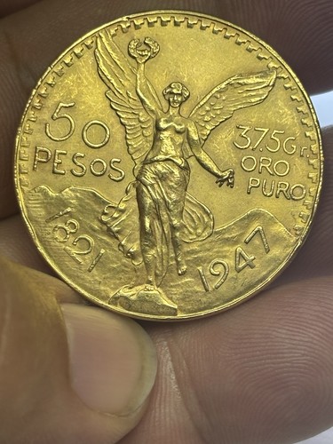 Moneda pesos oro 22 k - 50,