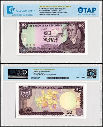 Colombia pesos oro 1984 - oro,,